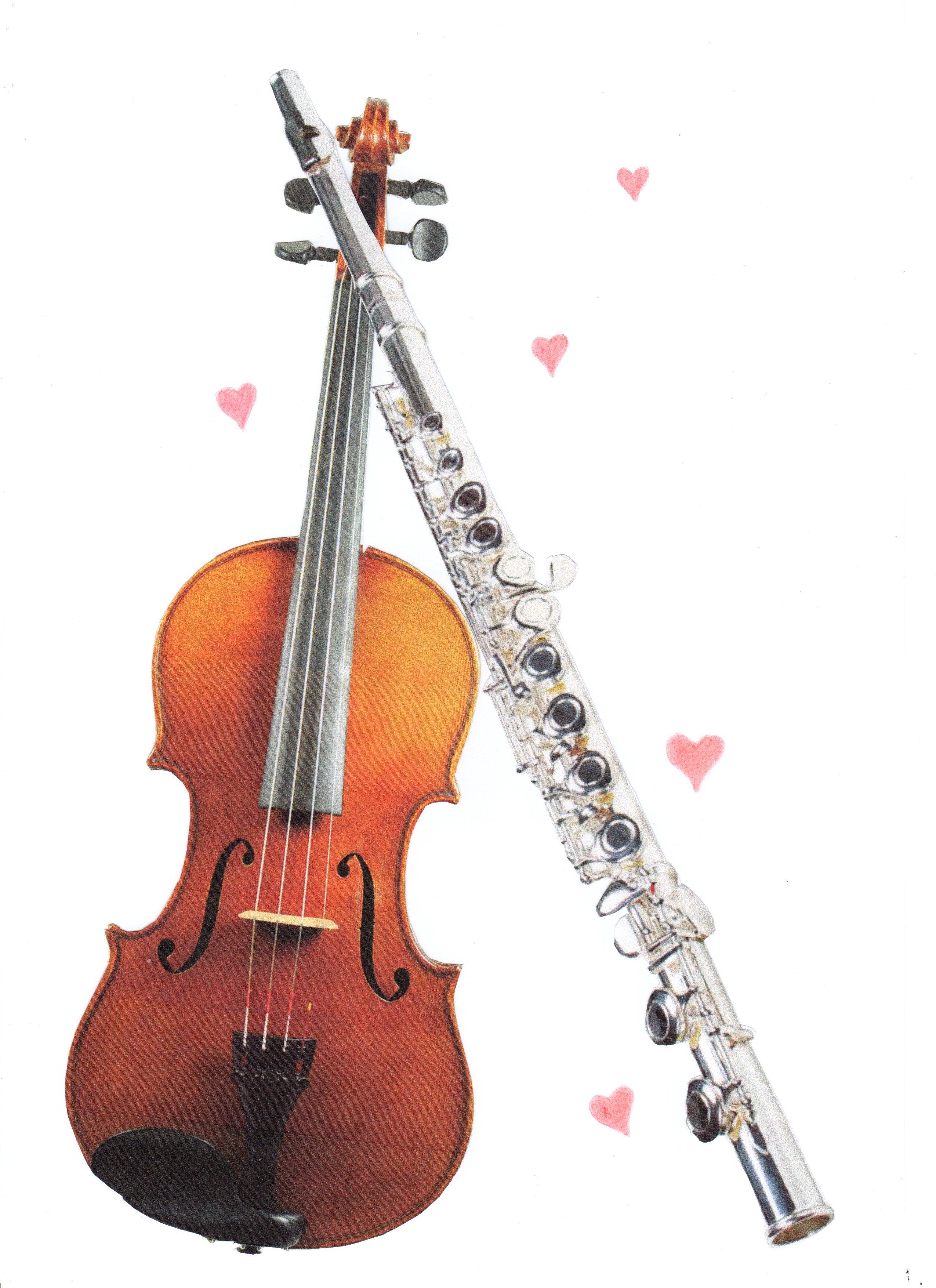 Geige u Flöte m Herzen